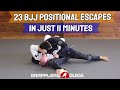 23 BJJ Positional Escapes In Just 11 Min - Side Control, Scarf Hold, Modified Scarf Hold Escapes