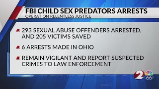 FBI child sex predator arrests