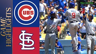 Chicago Cubs vs St. Louis Cardinals Game Highlights 05/26/24 | MLB Highlights |2024 MLB Season