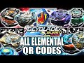 ALL ELEMENTAL QR CODES BEYBLADE BURST RISE APP