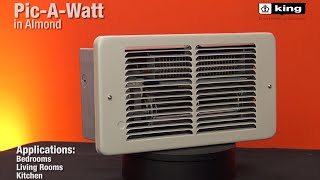 PAW Series In Almond - Pic-A-Watt Wall Heater - King Electric