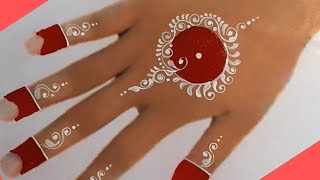 Easy and simple hand Kolka design//hater Kolka design//Bridal Kolka design//