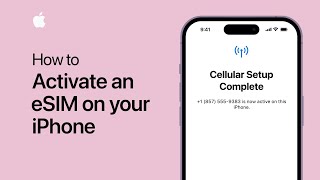 How to activate an eSIM on your iPhone | Apple Support