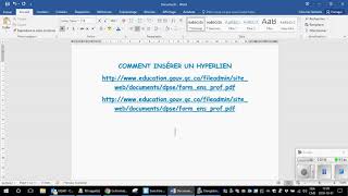 Comment insérer un hyperlien dans un document Word