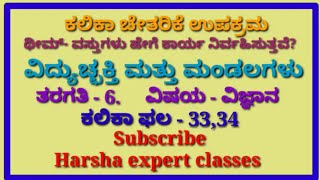 ವಿದ್ಯುಚ್ಚಕ್ತಿ ಮತ್ತು ಮಂಡಲಗಳು/ಕಲಿಕಾ ಚೇತರಿಕೆ/6 ನೇ/ ವಿಜ್ಞಾನ/ಕಲಿಕಾ ಫಲ-33,34