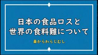 【日本の食品ロスと世界の食料難について】こんなことあってはいけない！人間てホントに馬鹿だなぁ。やっぱり食べ物を粗末にしちゃいけないよね。