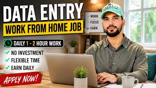 Data Entry Work From Home Job | Daily 1-2 Hour Work For Freshers 2026