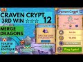 Merge Dragons Craven Crypt 12 • Get 3 Stars & Moon Chest On 3rd Win