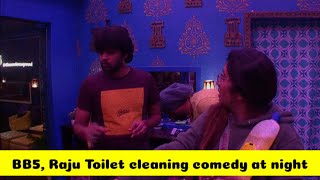 Raju Toilet cleaning task at mid night