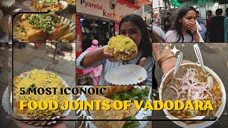 5 iconic food joints of Vadodara ✨| Pyarelal kachori | Raju samosa | Dayal paties | jugadi samosa