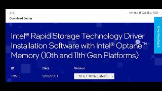 Hwo to Download Intel Rapid Storage Technology Driver