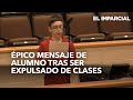 Sacan de clase a niño con playera que decía 