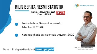 [Rilis BPS] Pertumbuhan Ekonomi dan Ketenagakerjaan Indonesia