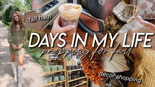 DAYS IN MY LIFE | fall clothing haul, prepping for fall, decor shopping, & organizing our home!
