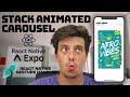 Advanced React Native FlatList stack carousel animations at 60fps