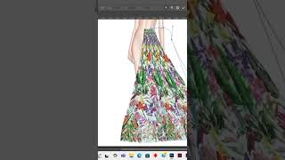 Tropical print Kali lehenga in photoshop!🌴🌿🍁