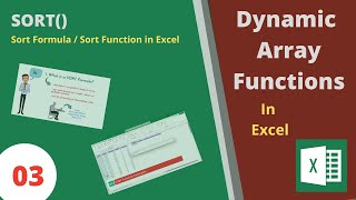 03 SORT Formula in Excel | How to use Sort Function in Excel | Dynamic Array Function