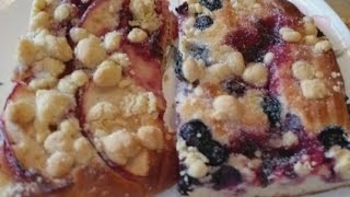 Ривель кухен 🍎 яблоком с голубикой немецкая выпечка/Deutsche Gebäck 🍒