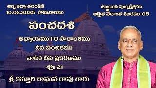 UJN-KVR-PD-Day-08 పంచదశి-అధ్యా-10 నాటక దీప ప్రకరణము సారాంశము - శ్రీ కస్తూరి రాఘవ రావు గారు