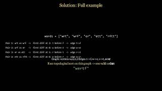 Leetcode 269 (hard) - Alien Dictionary