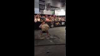 Joel McLeod Strongman 141kg 310lbs Atlas Stone to shoulder Giants Live Melbourne 2014