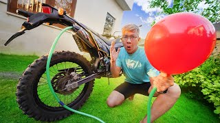 TIUP BALON PAKAI KNALPOT MOTOR TRAIL!!