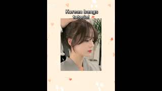 Korean bangs tutorial //bang // cute girl #@BTSArmy_8_blackpink #please subcribe