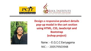 Web Project Task 30 | eshop web application | Java Institute | 1st Year | E.G.C.C Eeriyagama