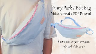 How to Sew an Easy Fanny Pack / Waist Bag - DIY Sewing Tutorial and PDF Pattern