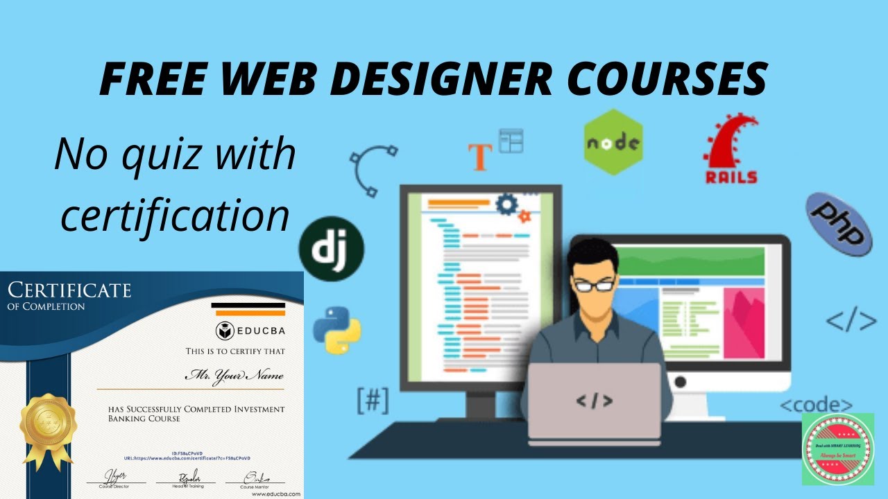 Free HTML Course With Certification | Educba | Courses For All Students ...