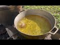 jamaican outdoor cooking skills big pot a goat head soup rice u0026peas curry goat fry chicken pork