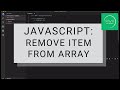 How to remove an element from a JavaScript array