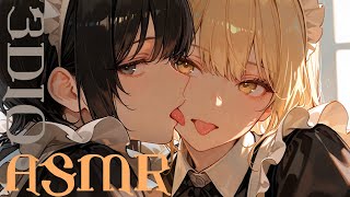 ‼️(3DIO) Maids Double Ear Licking ASMR 💤