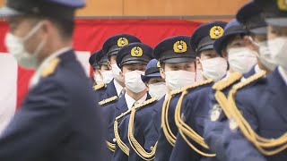 半年～10か月間逮捕術や法律学ぶ　県警察学校で入校式　130人が新たな一歩　福島