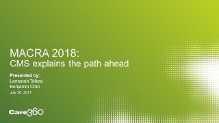 MACRA / QPP 2018: CMS explains the path ahead