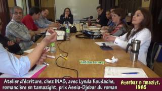 Atelier d'écriture avec Lynda Koudache chez INAS, école de tamazight, à Montréal, 30 avril 2017