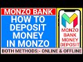 how to deposit money in monzo Bank account | how to deposit cash into monzo