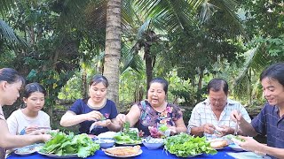 Chợt Thèm Món Cá Điêu Hồng Chiên Giòn Chấm Mắm Chua Cuốn Rau Vườn Các Loại | BQCM & Family T803