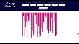 Sorting Visualizer | Sorting Algorithm | Web Development Project | Sort Method