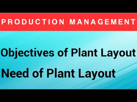 Objectives Of Plant Layout | Need | Production Management - YouTube