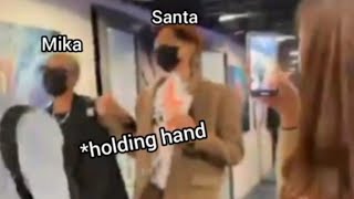 Mika \u0026 Santa holding hands after RISE concert+Moment☺😁🧡💚