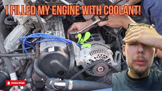 I filled my cylinders with coolant!?🤦‍♂️ coolant sensor Removal | 1985 Merkur XR4Ti