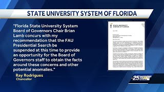 Search for FAU's president suspended by State University System