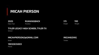 Micah Pierson (2025, RB)