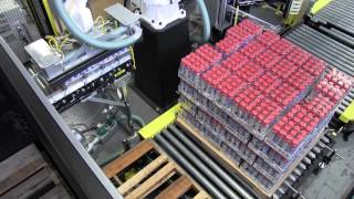 ARPAC's ARBOT-1000 Palletizing Trays of Juice