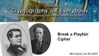 Break a Playfair Cipher – A Strong Hand Cipher Invented in the 19th Century