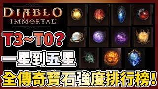 【暗黑不朽】【Diablo immortal】一星到五星傳奇寶石強度排行榜！有些寶石比你想像中的厲害？