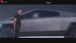 Tesla unveils bulletproof 'cybertruck' with big demo fail