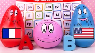 Apprendre l'alphabet en Anglais 🇺🇸 et en Français 🇫🇷 avec Barbapapa