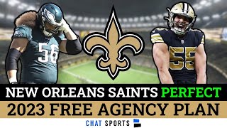 New Orleans Saints PERFECT 2023 NFL Free Agency Plan Ft. Kaden Elliss, Isaac Seumalo | Saints Rumors